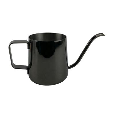 China Sustainable New Design Metal Gold Water Kettle Gooseneck Drip Coffee Kettle For Cafe for sale