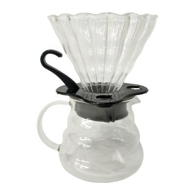 China Sustainable Top Material Traditional Classic Glass Coffee Dripper Cup Coffee Kettle For Kitchen Bartender for sale