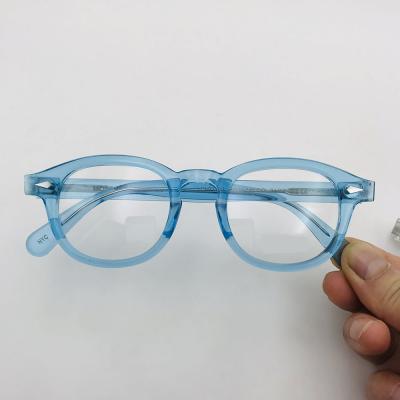 China Gozluk transparent vintage acetate round glasses frames retro optical frames with logo printing type depp glasses for sale