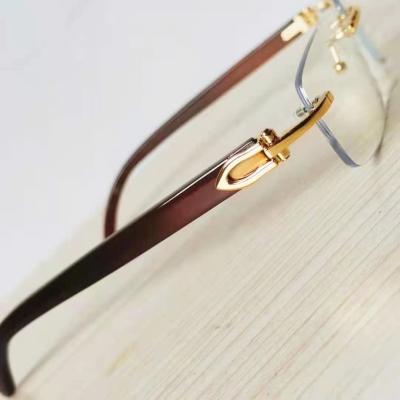 China Other Retro Ox Rimless Buffalo Horn Glass Glasses White Glasses Frames With Good Quality for sale