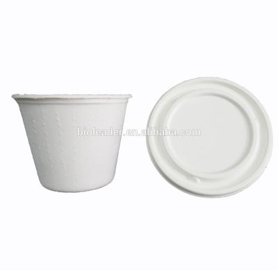 China Bioleader Disposable Disposable Biodegradable Soup Bowl With Lid Water Proof Grease Resistant Bowl for sale