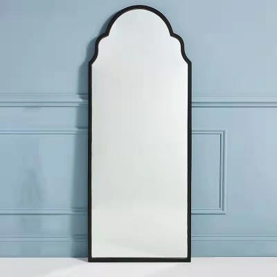 China Half Mirror Minimalist Arch Stain Factory Floor Mirror Wall Hanging Bedroom Mirror for sale