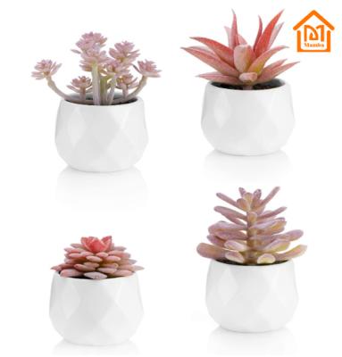 China (1300 Degrees) Hot Selling High Temperature Fired Small Unique Design Ceramic Mini Planter Flower Pot for sale