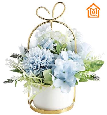 China (1300 degree) newest design high quality high temperature fired metal plants hanging flower pot for sale