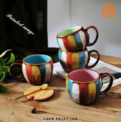 China Viable Nordic Style Simple Cappuccino Espresso Milk Cup Specialty Coffee Mug Ceramic Colorful Coffee Mug for sale