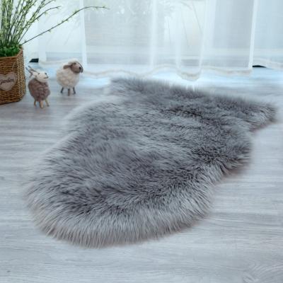 China Washable Small Fur Covering Faux Fur Insist Anti Slip Sheepskin Covers Washable Cheap Washable Carpet Cover for sale