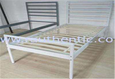 China Simple and Sturdy metal bed, color customzied and single size, easy to assemble for sale