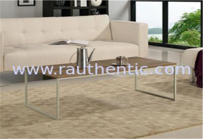 China Contemporary Walnut Coffee Table , Metal And Wood Coffee Table Set With Metal Leg for sale