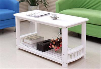 China Eco - Friendly White Timber Coffee Table , Stable Construction Small White Round Coffee Table for sale