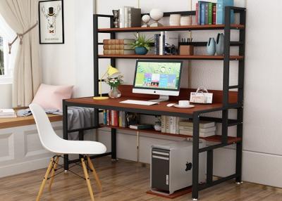 China Office desktop laptop computer desk with shelves, Home study writing table with storage shelves for sale