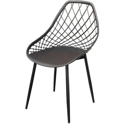 China Comfortable Modern Style Home Use Plastic Softable Mesh Chair With Iron Legs for sale