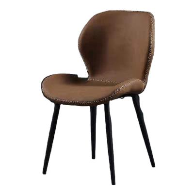 China Modern Luxury PU Leather Dining Chair With Metal Frame Home Restaurant Cafe Chair for sale