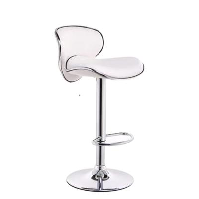 China Modern European Hot Selling Design Living Room Swivel High Bar Chairs PU Leather Metal Height Bar Stool Counter for sale