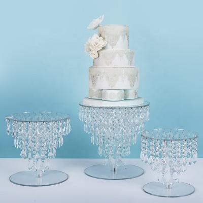 China European Luxury Wedding Event Cake Display Stand Wedding Cake Stand Acrylic Crystal for sale