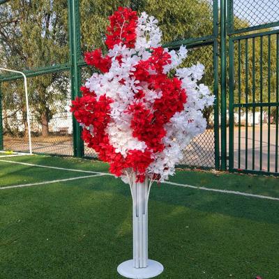 China 1.5M Outdoor Covered Metal Frame Artificial Sakura Flower Cherry Blossom Tree for Decoration Wedding for sale