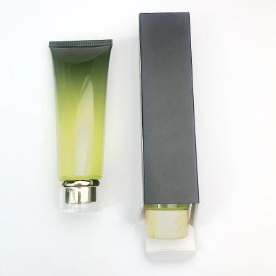 China Luxury Empty Plastic Soft Cosmetic Tube Packaging 100g Container Hand Cream Or Green Sun Cream Cosmetics Squeeze Cream Tube for sale