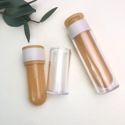 China 30/50ml Luxury Cosmetic Skin Care Airless Packaging Bottle Double Wall Airless Press Pump Bottle Eco Friendly for sale