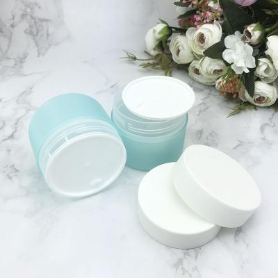 China Wholesale Custom Cosmetic Plastic Cream Jar Luxury Cheap Matte Plastic Elegant Cosmetic Jars Nail Polish Cream Jar PP for sale