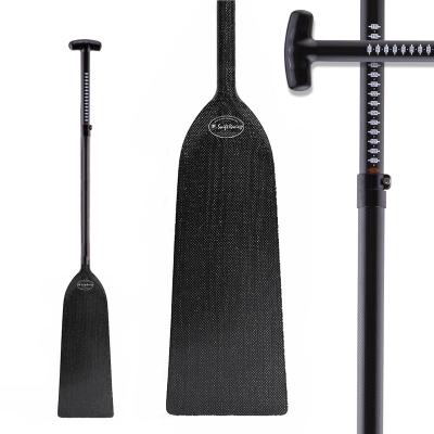 China Carbon Fiber IDBF Approved Glossy Adjustable Carbon Fiber Dragon Boat Paddle Racing With Free Bag for sale