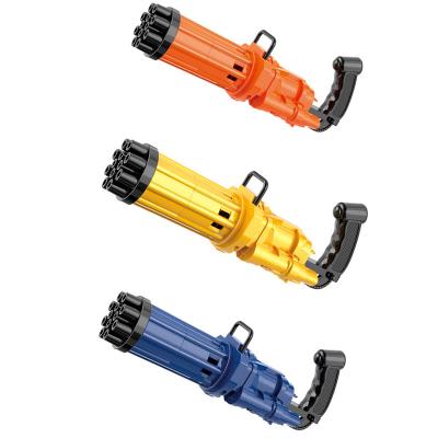 China PP Kid New Bubble Toys Solid Color Electric Gatling Bubble Handheld Medium Gun for sale