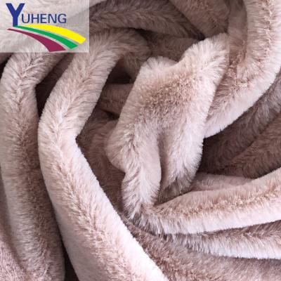 China Anti-static Wholesale Polyester PV Plush Long Pile Faux Fur Fabric for sale