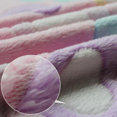 China 100% Waterproof Microfiber Coral Fleece Fabric Polyester Printed for sale