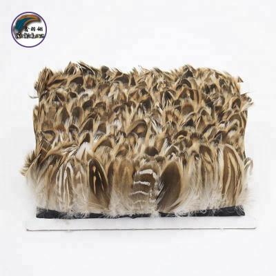 China Decoration 2.4 - (6-7.5 cm) Wholesale Color 2.95Inch Small Size Natural Curved Duck Feather Fringe Trim Yellow for sale