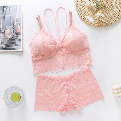 China Multicolor Seamless Comfortable Removable Sponge Removable Lining Breathable Renda Fit Bra Set With Lace for sale