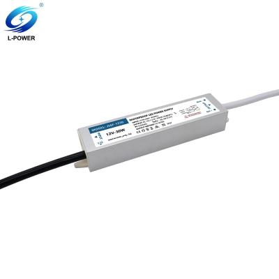 China Aluminium Factory wholesale Aluminium IP67 Waterproof  12V 30W LED Strip Driver For Outdoor for sale