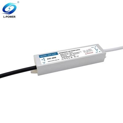 China Aluminium High Quality 40W 1.66A Waterproof LED Driver 24V DC IP67 For Outdoor for sale