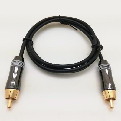 China Multimedia 24K Gold Plated Digital Cable RCA Audio Coaxial Cable Male To Male for sale