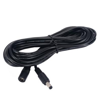 China Telecommunication LOW VOLTAGE Jack Black Copper 12v DC Supply Cable 5.5*2.1 for sale