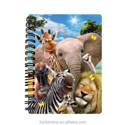 China Eco-friendly Paper Notebook 3D Printing Customized Service 3D Notebook Stationery For School for sale