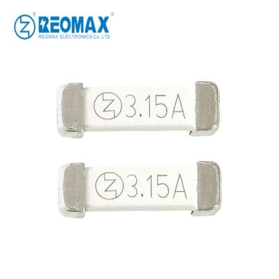 China New Energy Reomax Outdoor SMD Mount Fuse 10x3mm 3A 3.15A 32V-400V SMD Melts For Power Battery Protection Board for sale