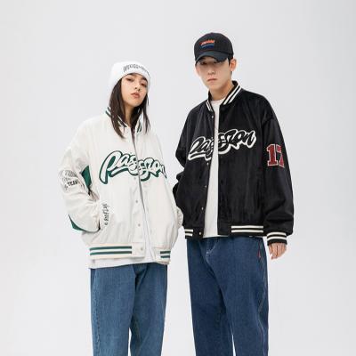 China QUICK DRY Embroidered Couple Original Womens USA Unisex Single Breasted Baseball Jackets Uniform for sale