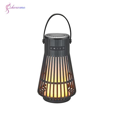 China Outdoor Smart Portable Waterproof Atmosphere Flame Light Showme LED Speaker Garden BBQ Party Wireless for sale