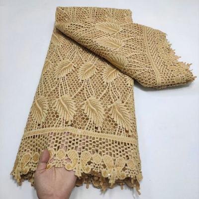 China Other New Fashion Cotton Guipure Lace Fabric African Cord Lace For Wedding Dress for sale