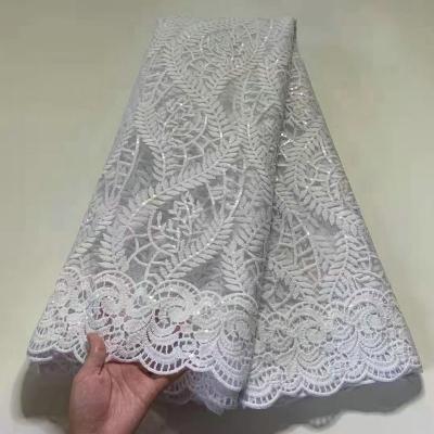 China Other Shiny Sequin Lace Fabric For Even Dress Elegant White Glitter Tulle Mesh Wedding Birthday Dress Materials for sale