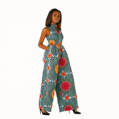 China New Style QUICK DRY High Waist Overalls Loose African Clothing For Women for sale