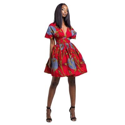 China Breathable African Ladies Sexy Dress European and American Sexy Evening Print Fashion Long Dress for sale