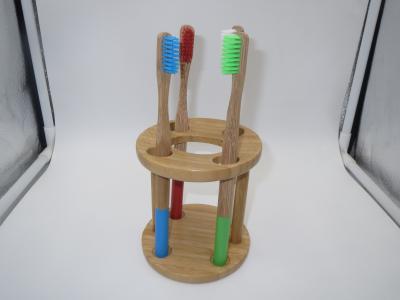 China High Useful Bamboo Toothbrush Holder For Shower / Logo Customized for sale