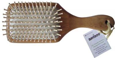 China Cepillo de pelo de bambú unisex de la paleta reutilizable, cerda plana del verraco del cepillo de pelo en venta