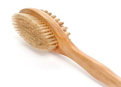 China Customized Bamboo Boar Bristle Body Brush / Handcraft Shower Body Brush for sale