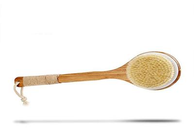 Chine Massager naturel de brosse de corps de poil de verrat avec la longue poignée, 13,6 x 3,6 x 2,3 pouces à vendre