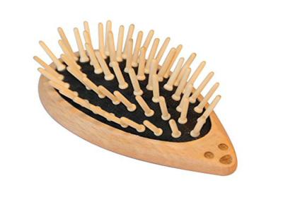 China Hedgehog Shaped Hairbrush , Wooden Bristle Hair Brush With Maple Pins for sale