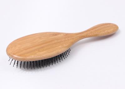 China Professional Bamboo Hair Brush Boar Bristle Portable With Silk Screen Logo for sale