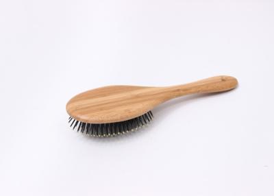 Chine Brosse de cheveux ronde en bois de verrat, logo fait sur commande d'écran en soie de brosse de cheveux de paume à vendre