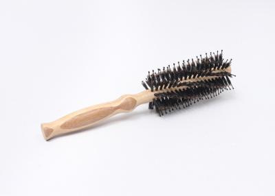 China Round Barrel Bamboo Bristle Hair Brush for Hair Drying Styling Curling for sale