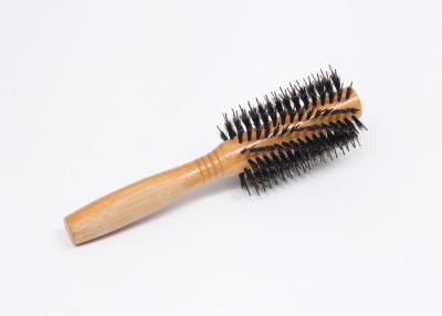 Chine Brosse de cheveux ronde de poil de verrat, brosse de cheveux faite main des femmes en bois à vendre