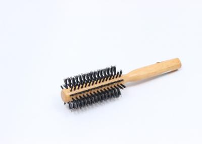 Chine Poignée en bambou ronde de brosse de cheveux de poil naturel de maison/hôtel pour dénommer de séchage de cheveux à vendre